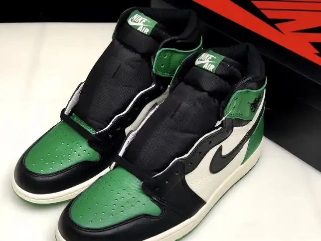 Cheap TBK 1 OG Air High Jordan Sail-Black Green 555088-302 Pine NRG 0507